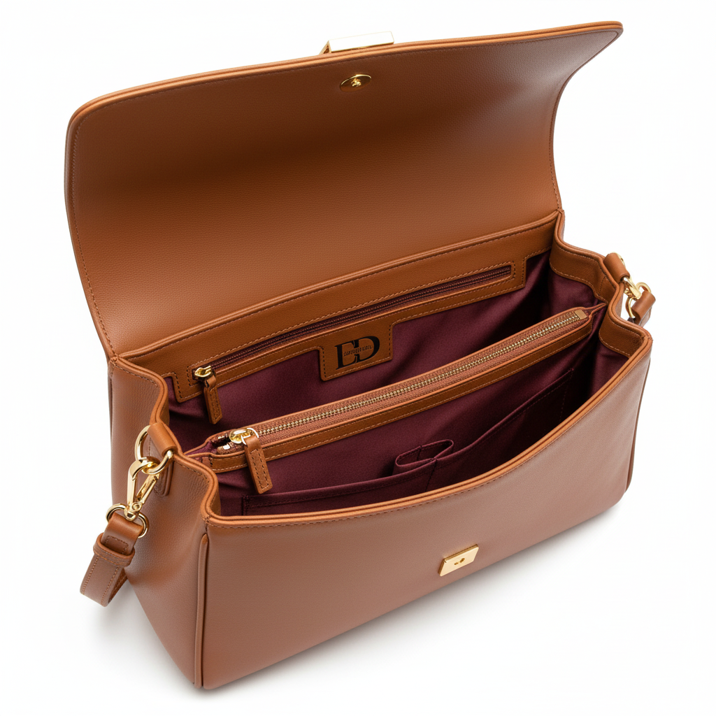 Bolso Hombro Camel - Interior