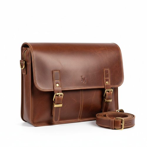 Bolso mensajero de cuero