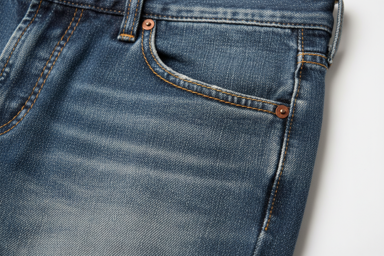 Detalle de mezclilla premium
