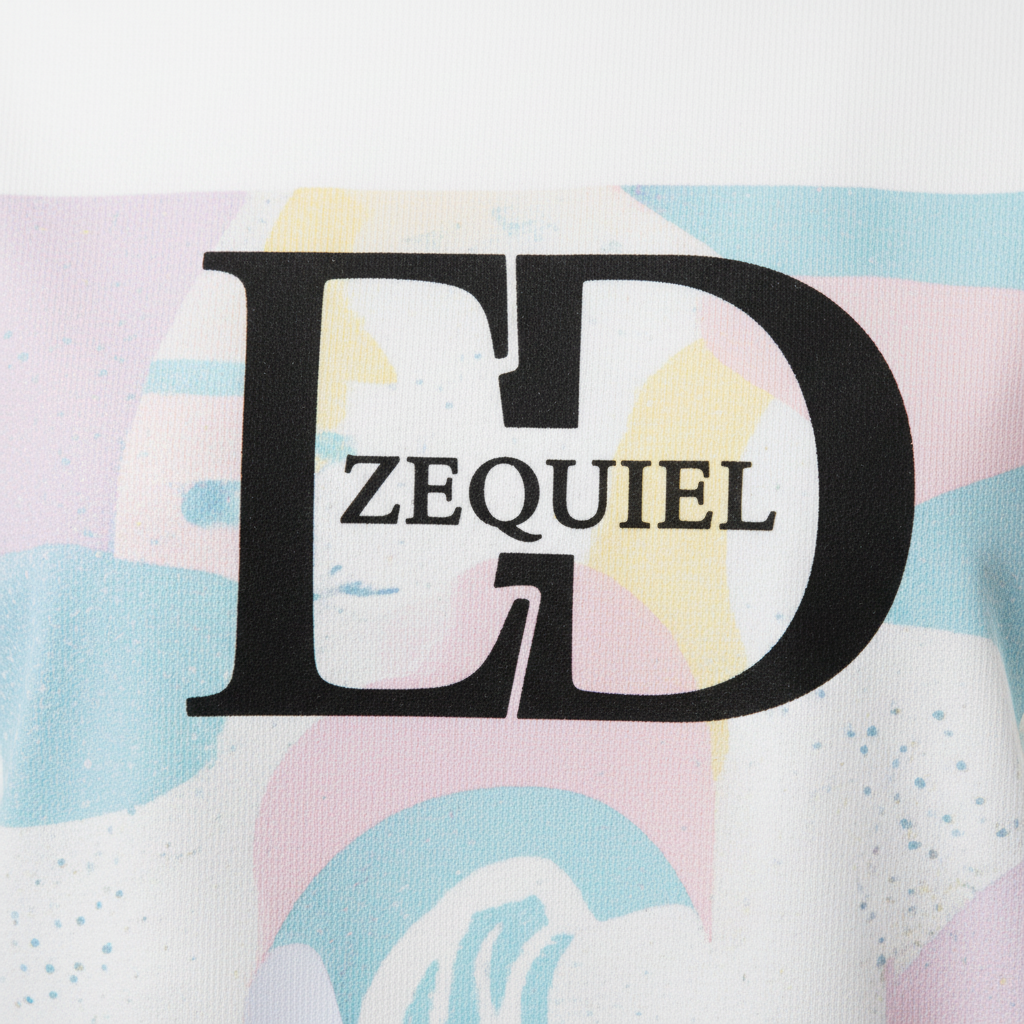 Camiseta oversize blanca con logo ED ZEQUIEL