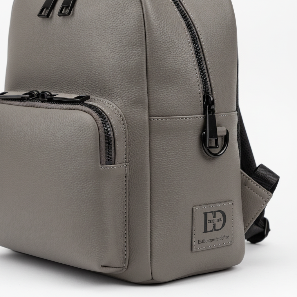 Mochila Gris - Detalle Lateral