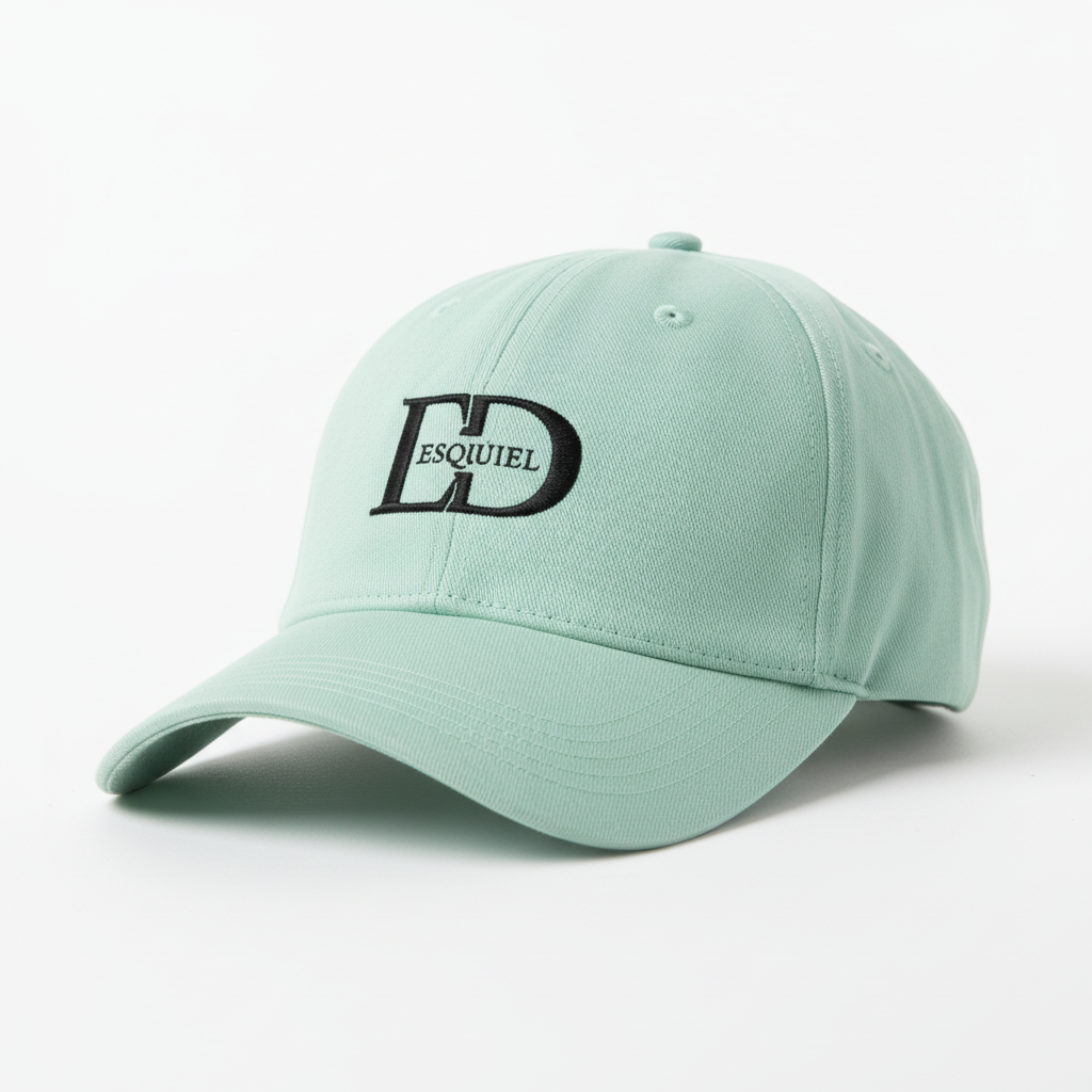 Gorra deportiva verde menta con logo ED