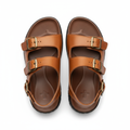 Sandalias de Cuero Café